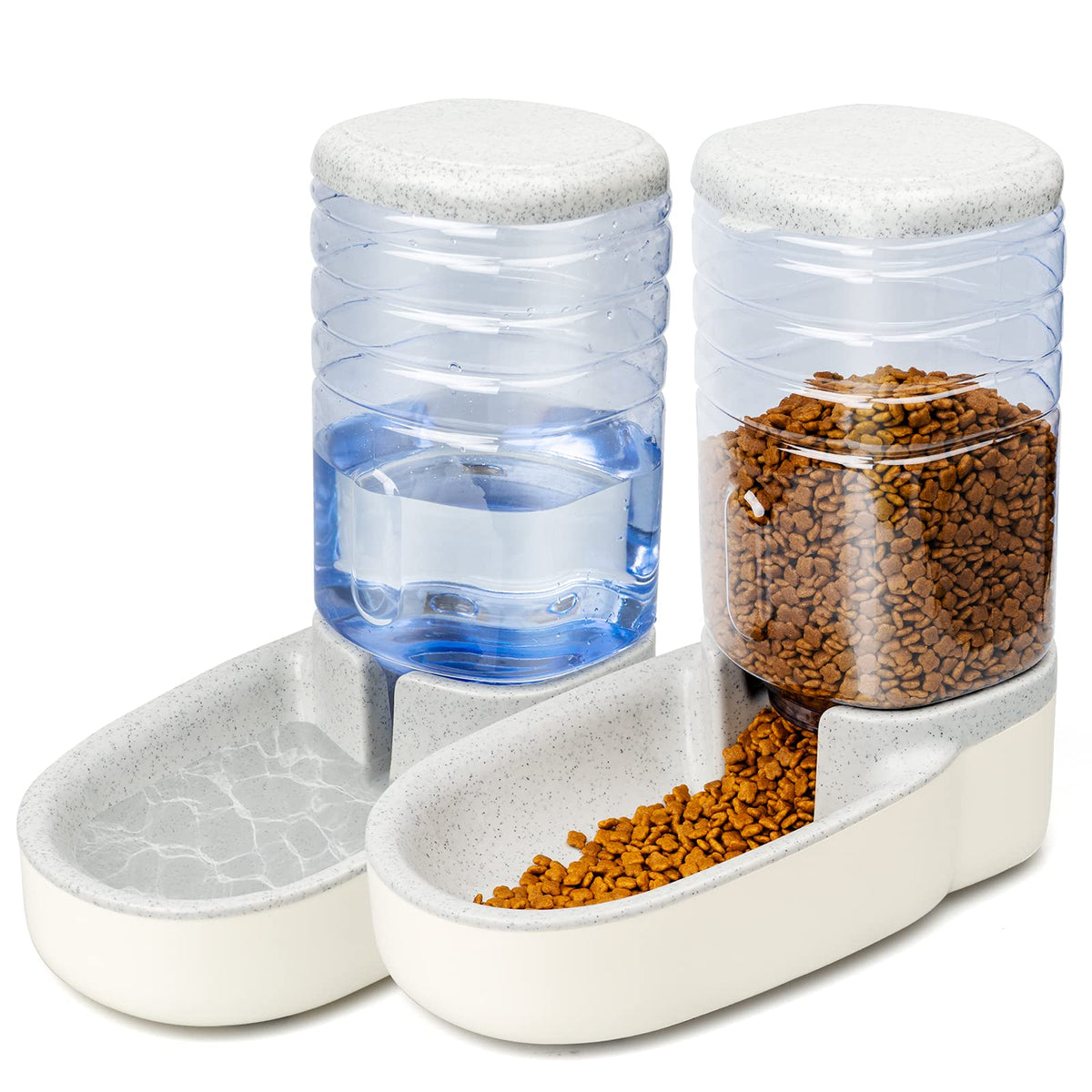 cat automatic food and water containers. make life easier.