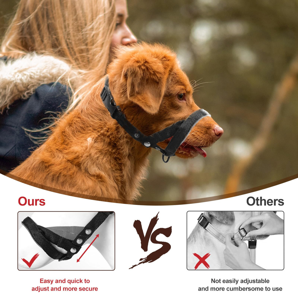 Dog collar with muzzle