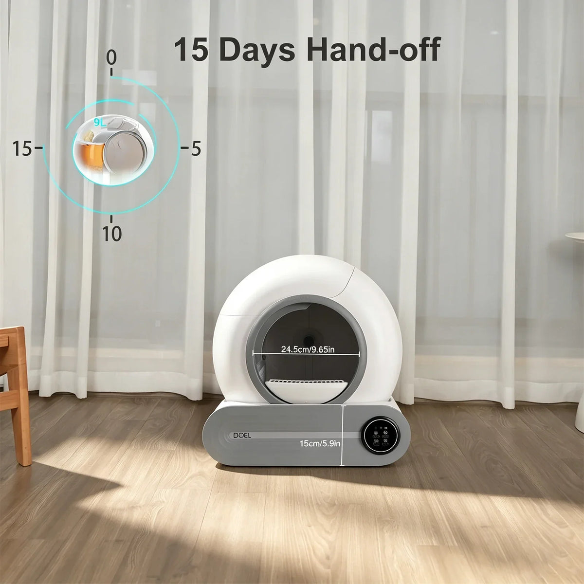 Litter box automatic self cleaning