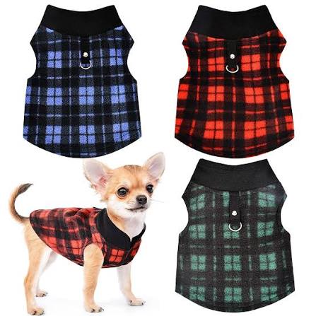 Plaid outfit for your small dog. Different colors to choose.