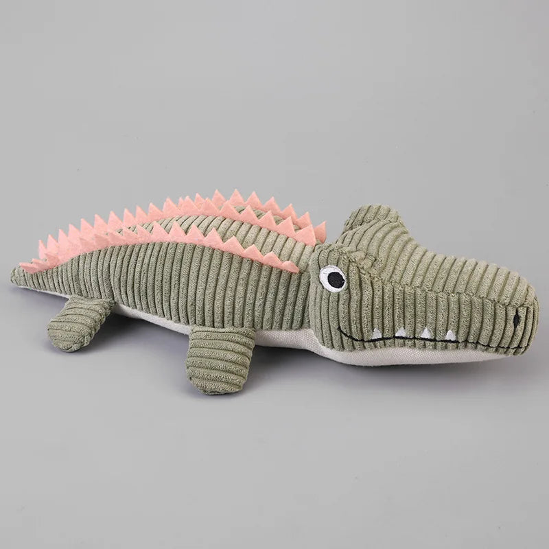 Realistic Crocodile Plush Dog Toy - Squeaky Chew Toy for Puppies, Bite-Resistant Molar Teeth Cleaning, Interactive Pet Toy