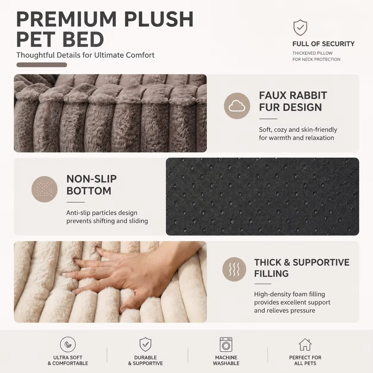 Supplies of Dog Pet Dogs Washable Bed Sofa Mat Bedd Lie Bedding Cushion House Indoor Products Large Breeds Accessories Mattress
