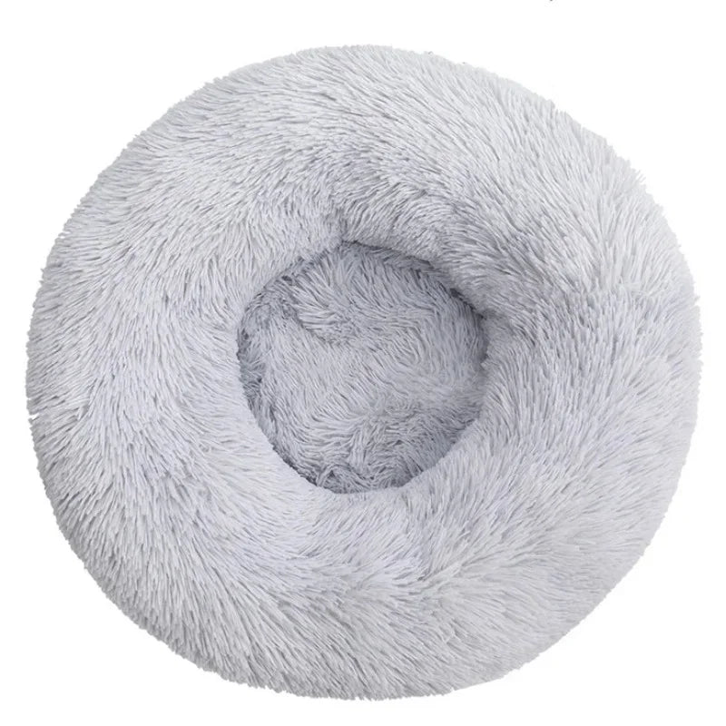 40-90cm 6 Sizes Round Pet Bed for Large Dog Bed Super Soft Cat Bed Plush Dog House for Medium Dog House Winter Warm Sleeping