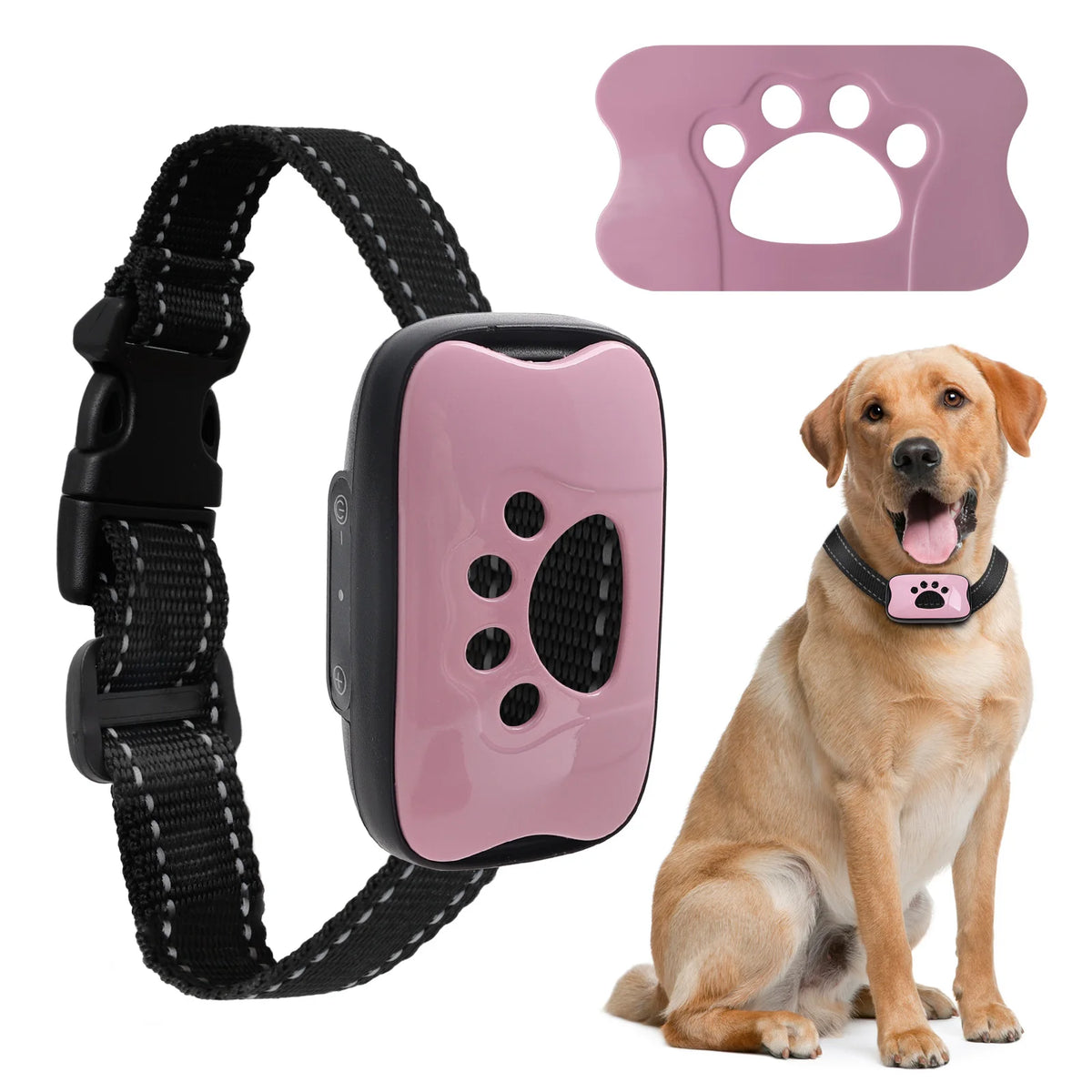 Pet Dog Anti Barking Device USB Rechargeable Dogs Training Collar Ultrasonic Stop Barking Vibration Anti Bark Collar