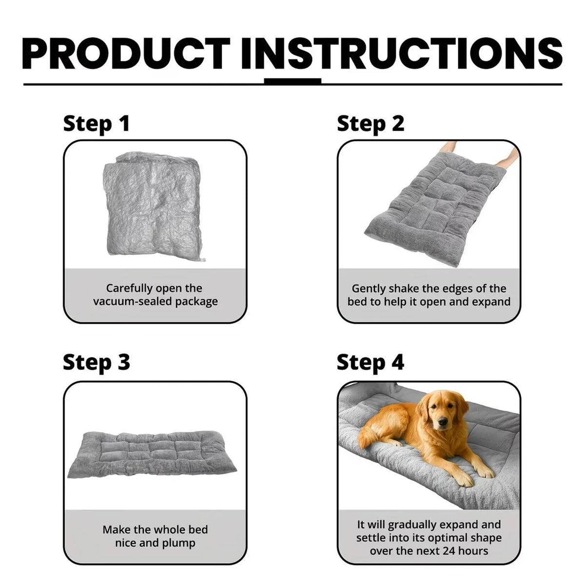 Plush Dog Bed Thickened Soft Rectangular Sofa Cushion Warm Joint Relief Pet Mat For Small Medium Large Dogs