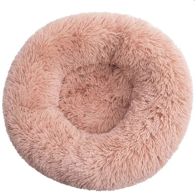 40-90cm 6 Sizes Round Pet Bed for Large Dog Bed Super Soft Cat Bed Plush Dog House for Medium Dog House Winter Warm Sleeping