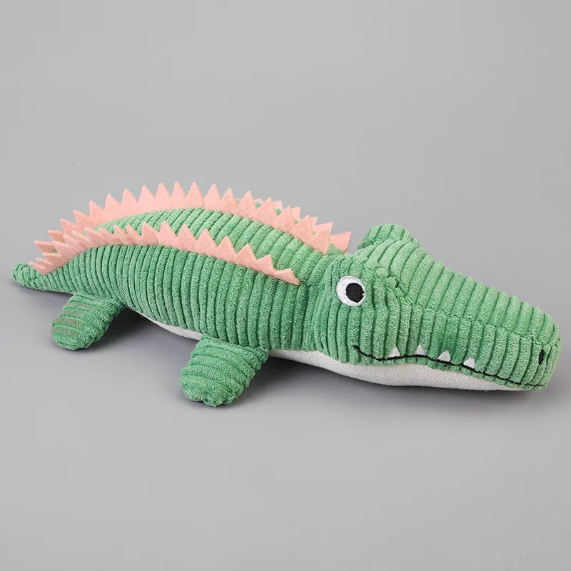 Realistic Crocodile Plush Dog Toy - Squeaky Chew Toy for Puppies, Bite-Resistant Molar Teeth Cleaning, Interactive Pet Toy