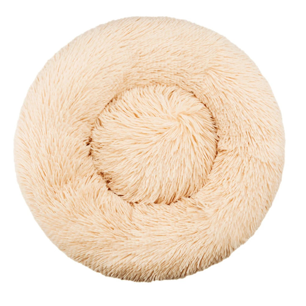 40-90cm 6 Sizes Round Pet Bed for Large Dog Bed Super Soft Cat Bed Plush Dog House for Medium Dog House Winter Warm Sleeping