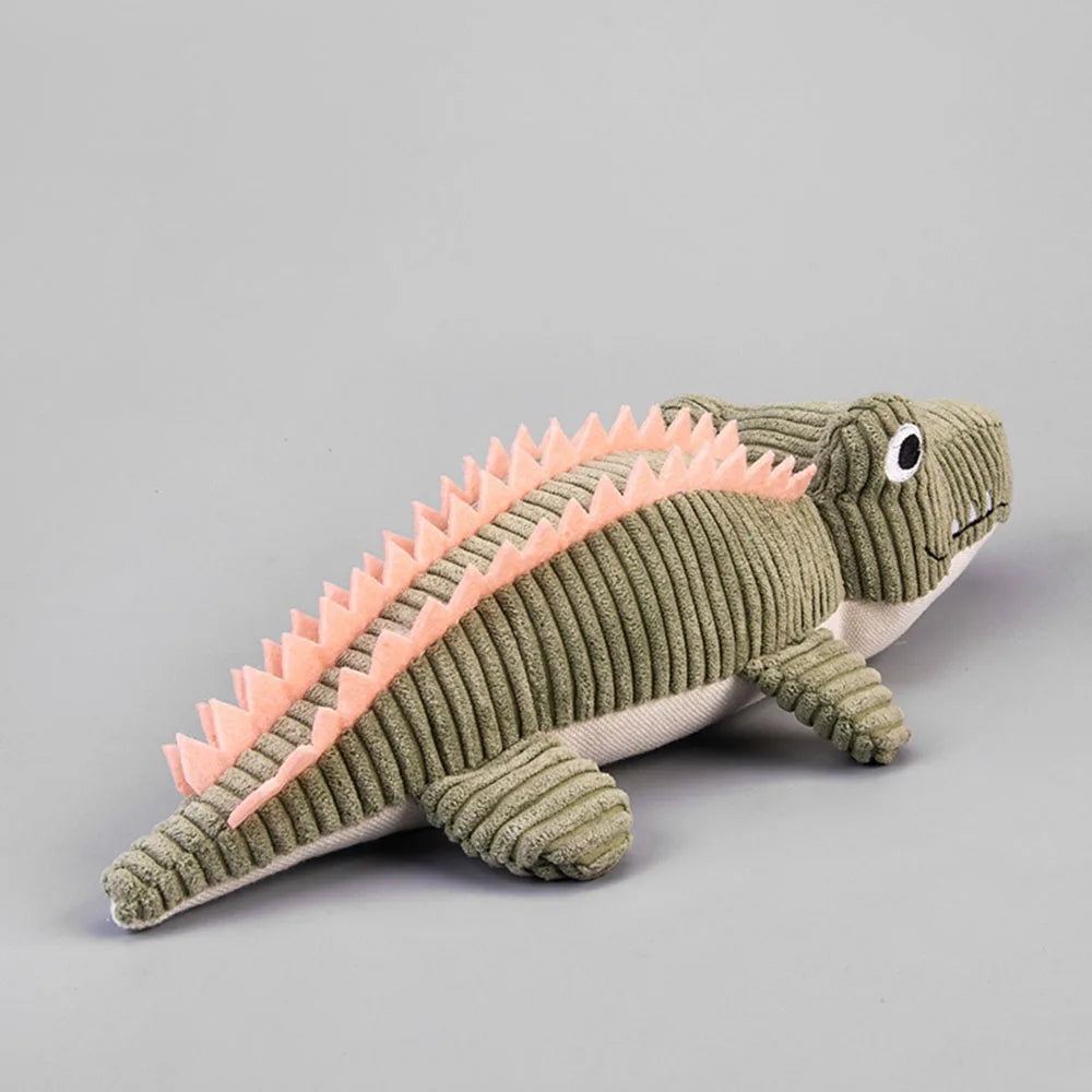 Realistic Crocodile Plush Dog Toy - Squeaky Chew Toy for Puppies, Bite-Resistant Molar Teeth Cleaning, Interactive Pet Toy