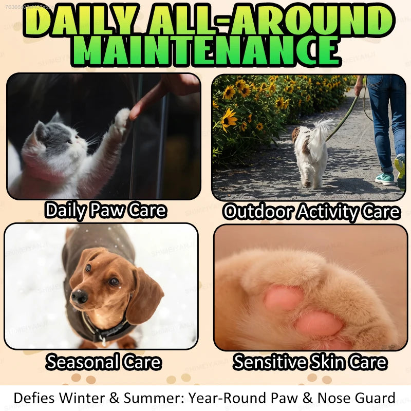 40g Dog Nose and Paw Balm Pet Paw Protector Cream for Cats Dogs Cracked Paws Repair Foot Moisturizer Pet Supplies