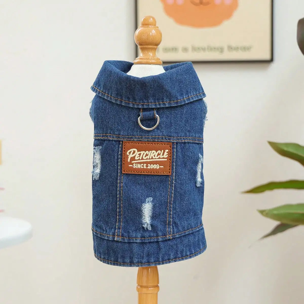 Dog Denim Jacket Vest Fashion Ripped Jean Coat Shirt Cosplay Apparel For Daily Festival Party