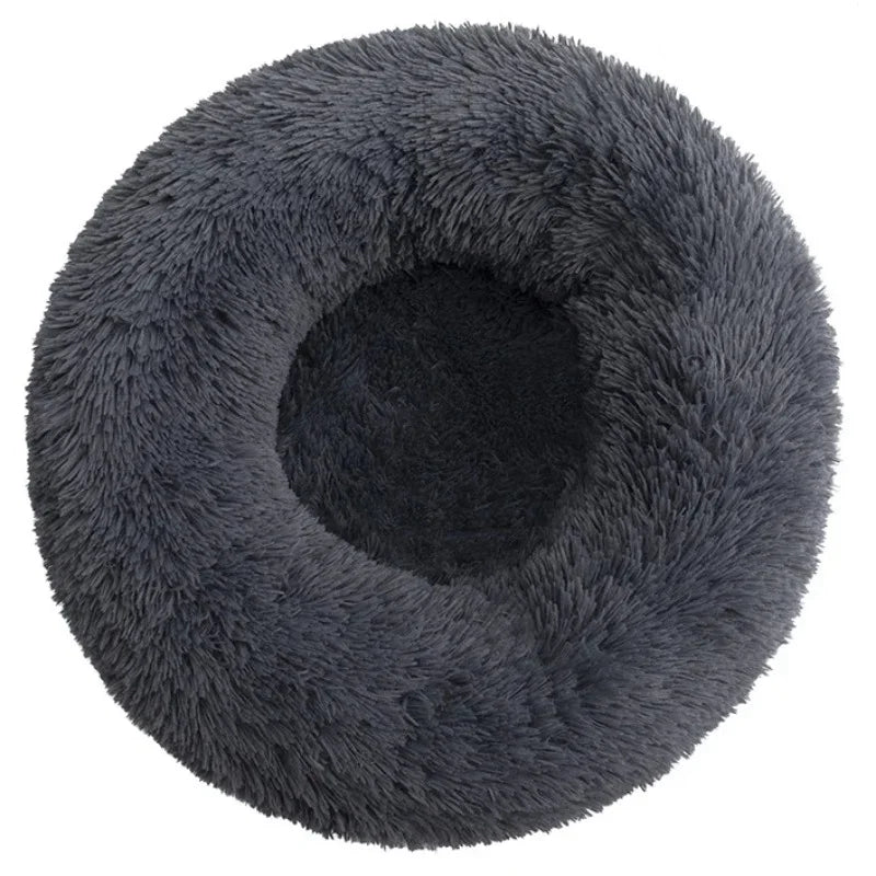 40-90cm 6 Sizes Round Pet Bed for Large Dog Bed Super Soft Cat Bed Plush Dog House for Medium Dog House Winter Warm Sleeping