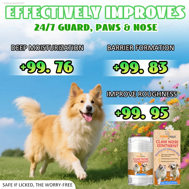 40g Dog Nose and Paw Balm Pet Paw Protector Cream for Cats Dogs Cracked Paws Repair Foot Moisturizer Pet Supplies